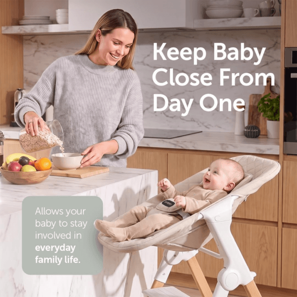 9 Baby Elegance Mash High Chair Bundle for Babies & Toddlers (0-3yrs) - White