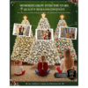 7Ft Christmas Tree Snowy Flocked with Warm White & Multicolour Lights