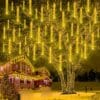 Fairy Lights Mains Powered 24 Tube Meteor Shower Christmas Lights, Warm [Energy Class F]