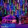 Meteor Shower Outdoor Christmas Lights 24 Tube 576LED, Multi Color [Energy Class F]