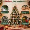 7.5ft/225cm PVC Snow Flocked Artificial Christmas Tree with Light