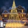 91CfJEy79cL._AC_SL1500_ Joomer Christmas Tree Lights Topper Star Height 127ft 568 LED Warm White