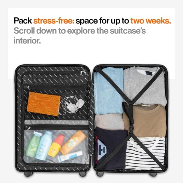 Travely Polycarbonate XL Suitcase Large 77cm