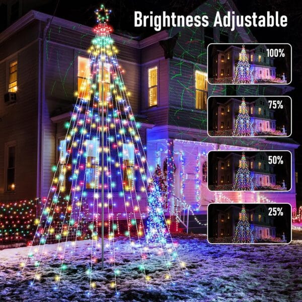 91FvLoTNpsL._AC_SL1500_ Joomer Christmas Tree Lights Topper Star Height 12.7ft 568 LED Multicolor