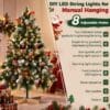 7.5ft/225cm PVC Snow Flocked Artificial Christmas Tree with Light