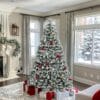 91JRiVCppdL._AC_SL1500_ YITAHOME Christmas Tree 6ft, Full Snow Flocked Artificial Tree with Foldable Metal Stand & Metal Frame