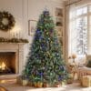 Shareconn 6.5ft Artificial Fir Function Christmas Tree with Lights,17 modes