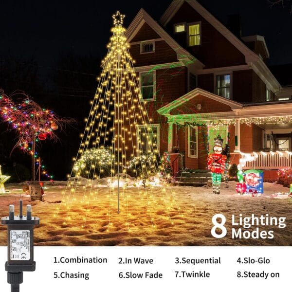 91PVgDG6CvL._AC_SL1500_ Joomer Christmas Tree Lights Topper Star Height 127ft 568 LED Warm White
