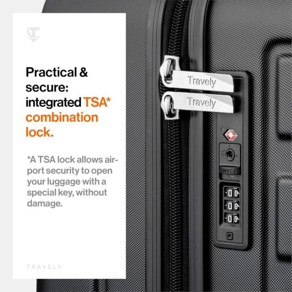 Travely Polycarbonate XL Suitcase Large 77cm