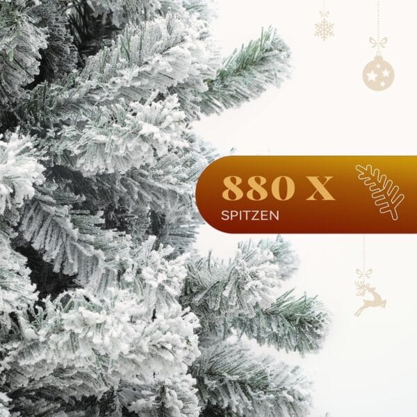 91Z0FQZEeGL._AC_SL1500_ YITAHOME Christmas Tree 6ft, Full Snow Flocked Artificial Tree with Foldable Metal Stand & Metal Frame