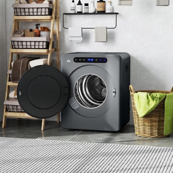 HOMCOM Vented Tumble Dryer 5kg Wet Laundry/3kg Dry Capacity 1000W Grey [Energy Class G]
