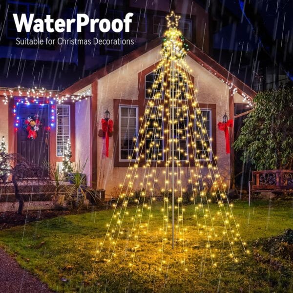 91cLNftKHZL._AC_SL1500_ Joomer Christmas Tree Lights Topper Star Height 127ft 568 LED Warm White