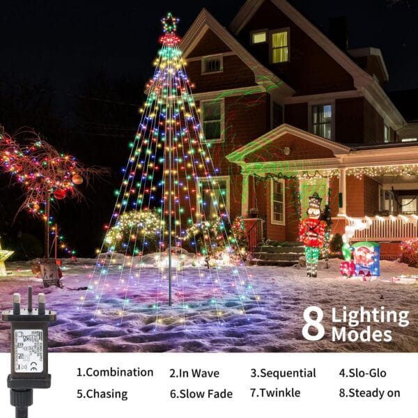 91gXcnhilTL._AC_SL1500_ Joomer Christmas Tree Lights Topper Star Height 12.7ft 568 LED Multicolor