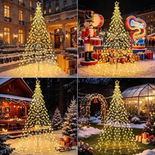 91hfUheZREL._AC_SL1500_ Joomer Christmas Tree Lights Topper Star Height 127ft 568 LED Warm White