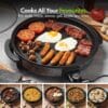 Vonshef Electric Frying Pan 6L – 42cm Multi Cooker with Glass Lid, 1500W