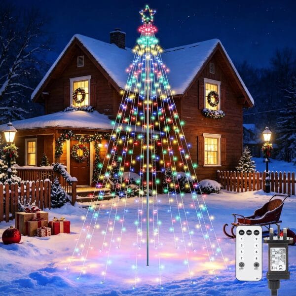 Joomer Christmas Tree Lights Topper Star Height 12.7ft 568 LED Multicolor