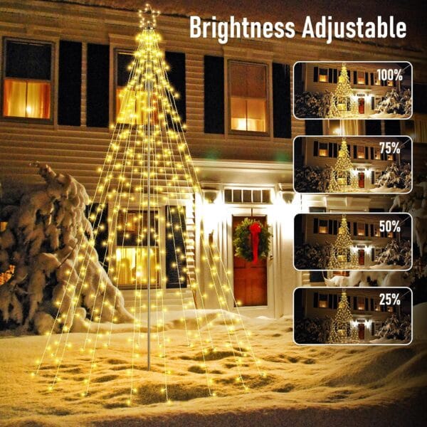 91pUmAS+56L._AC_SL1500_ Joomer Christmas Tree Lights Topper Star Height 127ft 568 LED Warm White
