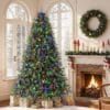 Shareconn 6.5ft Artificial Fir Function Christmas Tree with Lights,17 modes