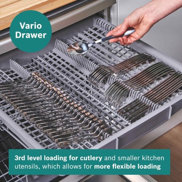 Bosch Series 4 SPV4EMX17G Fully Integrated Slimline Dishwasher, 45cm [Energy Class B]10.4