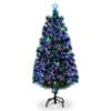 6ft Fibre Optic Christmas Tree Indoor Xmas Decoration, Green