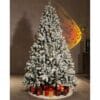 Pink and White Gradient Aesthetic Bodycare New Product Amazon Product Image Asinse 7ft Pre-Lit Snow Flocked Christmas Tree with 450 Chasing Warm LED Lights