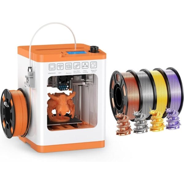 Pink and White Gradient Aesthetic Bodycare New Product Amazon Product Image WEEFUN TINA2S 3D Printer Kit with 4 Color Silk PLA Filament Set Bundle for Beginners and Kids