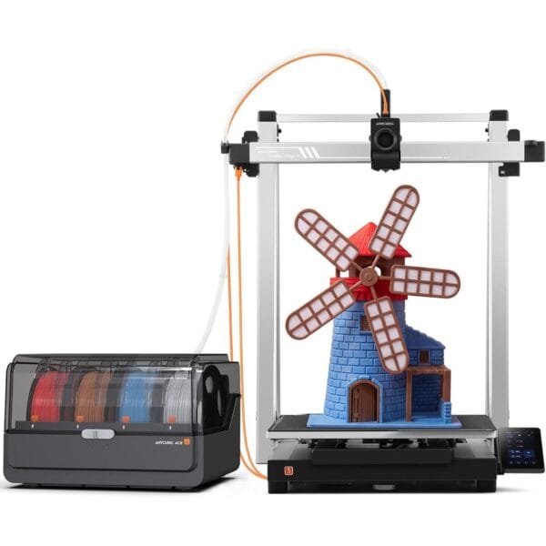 Pink and White Gradient Aesthetic Bodycare New Product Amazon Product Image Anycubic Kobra 3 Max V2 Combo 3D Printer, 88L Build Volume, Up to 8-Color