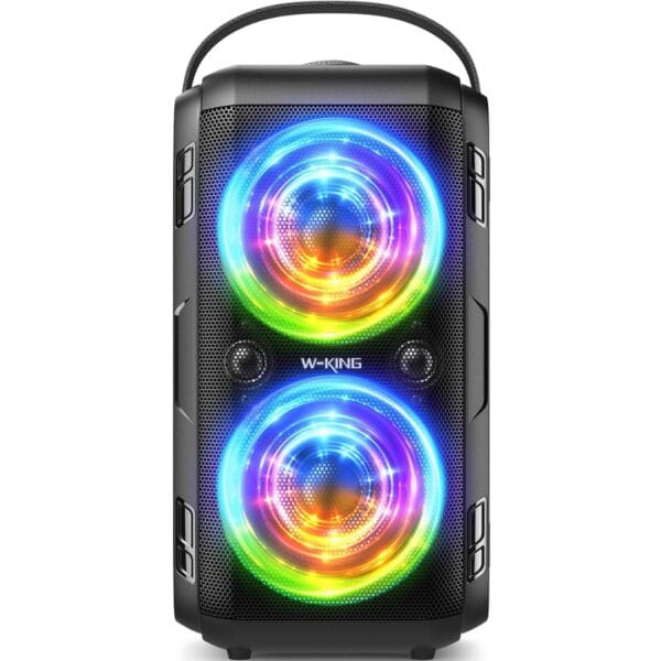 Pink and White Gradient Aesthetic Bodycare New Product Amazon Product Image W-KING Bluetooth Speaker Loud, 180W Max Portable Party Wireless Speakers