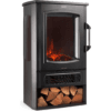 Untitled Design (16) Vonhaus Electric Log Burner 2000W β 2 Heat Settings β Black
