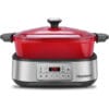 Homtone Slow Cooker Electric 6-in-1, 5.5L/4.8 qt Multicooker Red