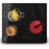 Electric Ceramic Hob 60cm, 4 Zone Built-in Ceramic Cooktop with Touch Control