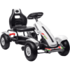 Untitled Design (56) HOMCOM Pedal Go Kart for Kids, Adjustable Seat, Ages 5-12 Years, White