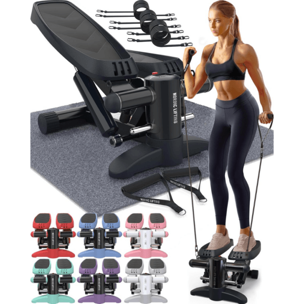 Mini Stepper Machine with Resistance Bands - Stair Stepper - Nordic Lifting